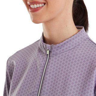 FootJoy MIDLAYER FULL ZIP PRINTED Damen Sweatshirt, dusty violet