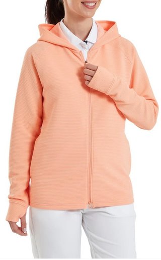 Footjoy Full-Zip Ottoman Hoodie Damen Sweatshirt, desert peach