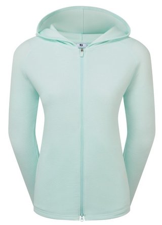 Footjoy Full-Zip Ottoman Hoodie Damen Sweatshirt, glacial blue
