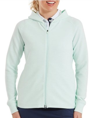 Footjoy Full-Zip Ottoman Hoodie Damen Sweatshirt, glacial blue