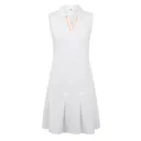 FootJoy Pleated Golfkleid, white/desert peach