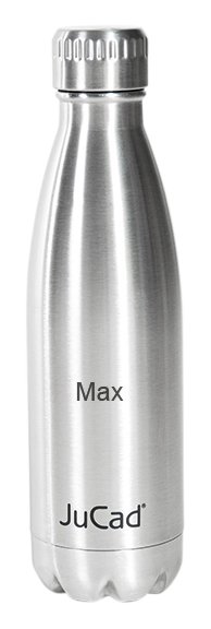 JuCad Edelstahl Isolierflasche, individualisierbar