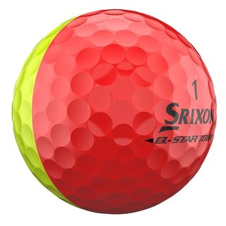 Srixon Q-Star Tour Divide Golfbälle, gelb/rot