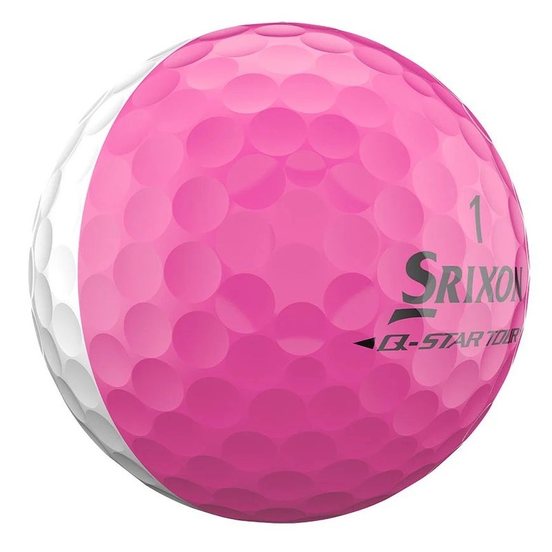 Srixon Q-Star Tour Divide Golfbälle, weiss/rosa