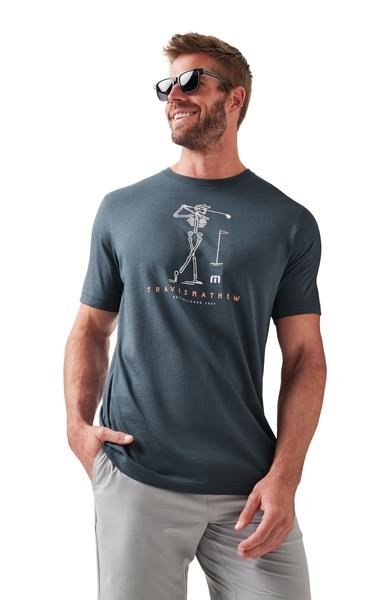 Travis Mathew Lost Swing Tee Herren T- Schirt, mood indigo/vintage indigo