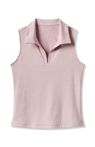 Travis Mathew Skyloft Light ärmelloses Damen-Polo, heather violet ice