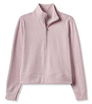Travis Mathew Cloud Fleece Half-Zip Damen Sweatshirt, heather violet ice