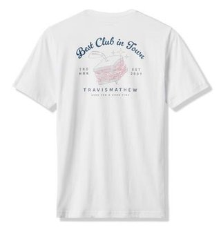 Travis Mathew Founding Member Tee Herren T- Schirt, weiss