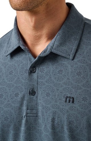 Travis Mathew Free Passage Herren Poloshirt, bering sea