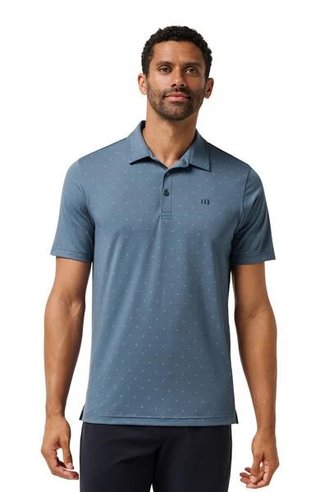 Travis Mathew Performance Jersey Wave Herren Poloshirt, bering sea
