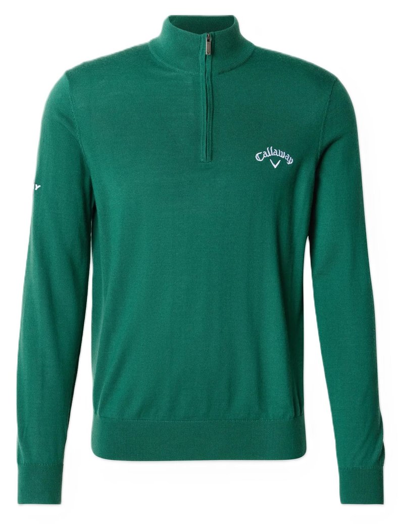 Callaway 1/4 Zip Mock Herren Pullover, deep galapagos green
