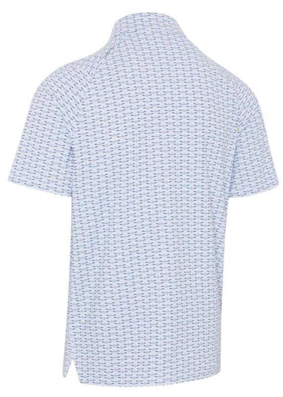 Callaway Albatross Geo Print Herren Poloshirt, bright weiss