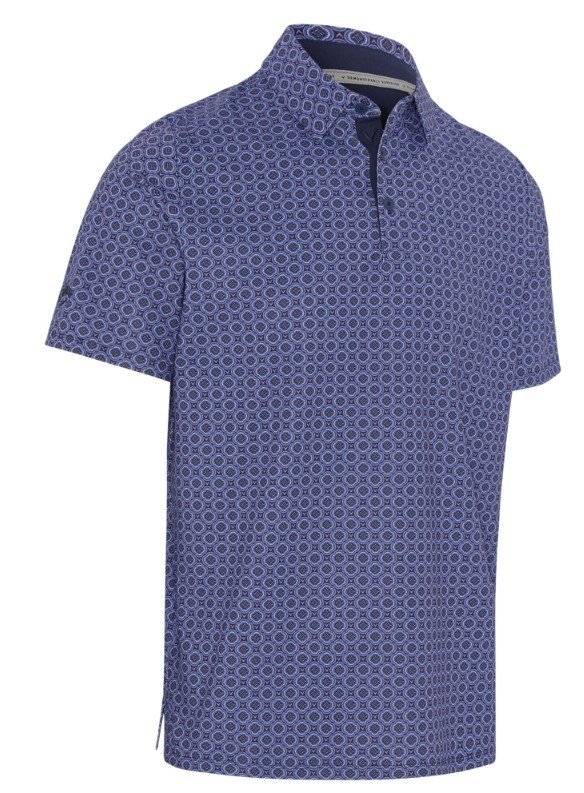 Callaway Club Print Herren Poloshirt, peacoat