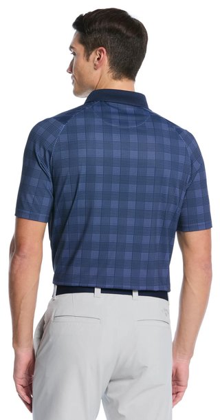 Callaway ChevPlaid Print Herren Poloshirt, dunkelblau