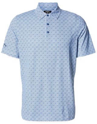 Callaway Foulard Printed Herren Poloshirt, peacoat