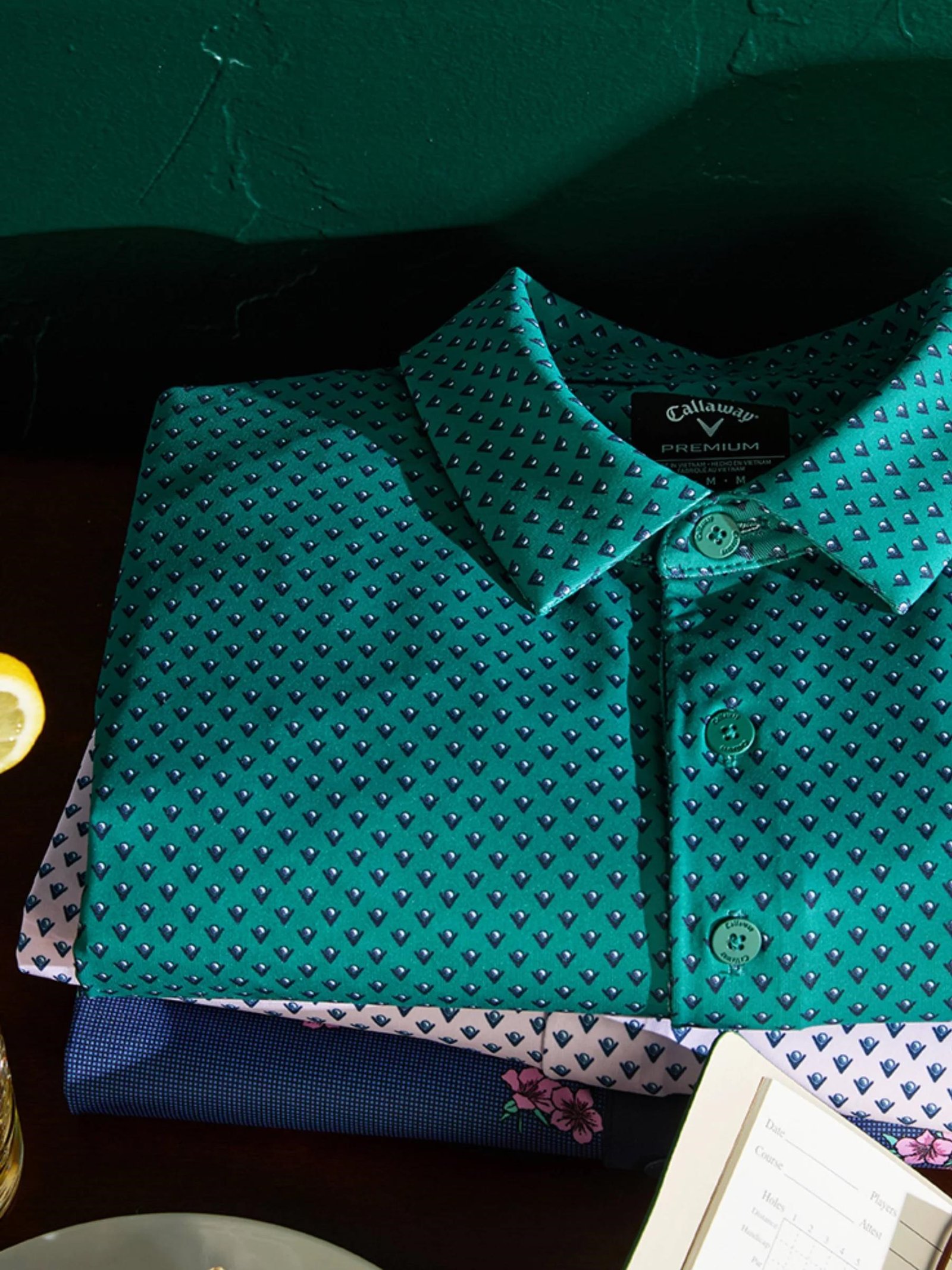 Callaway Trademark Golf Printed Herren Poloshirt, galapagos green