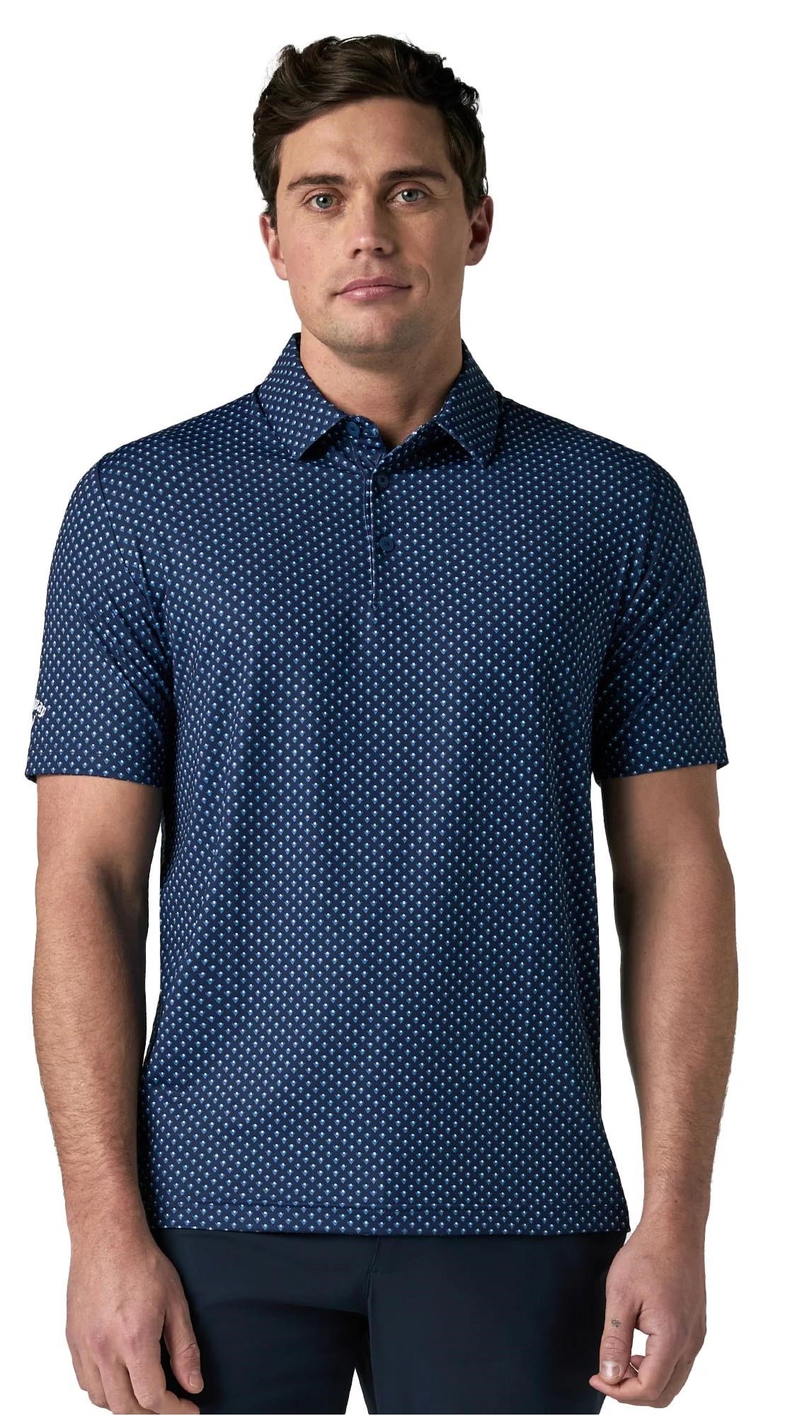 Callaway Trademark Golf Printed Herren Poloshirt, peacoat