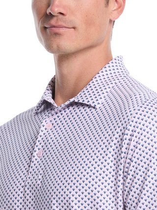 Callaway Trademark Golf Printed Herren Poloshirt, pink tulle