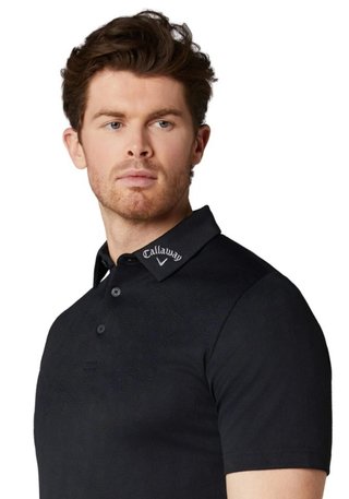 Callaway Odyssey Ventilated Jacquard Herren Poloshirt, caviar
