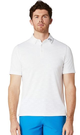 Callaway Odyssey Ventilated Jacquard Herren Poloshirt, weiss