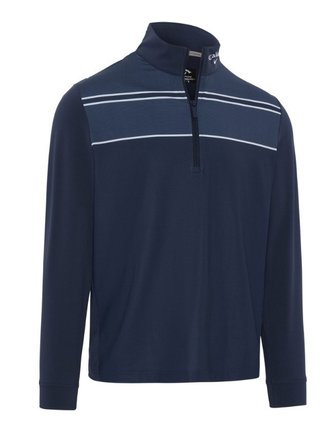 Callaway Blocked Printed Chev Textured Herren Sweatshirt, dunkelblau