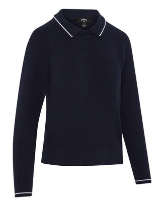 Callaway Collared Damen Pullover, peacoat