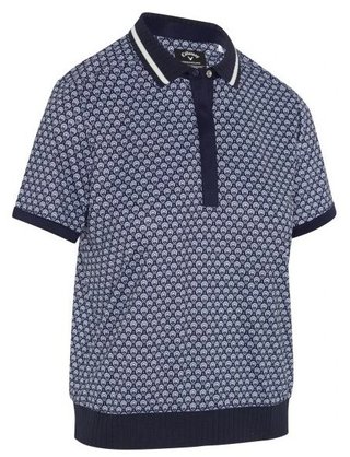 Callaway Scarf Geo Printed Damen Poloshirt, dunkelblau