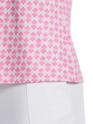 Callaway Deco Geo Print Sleeveless Damen Polo, Fuchsia Purple