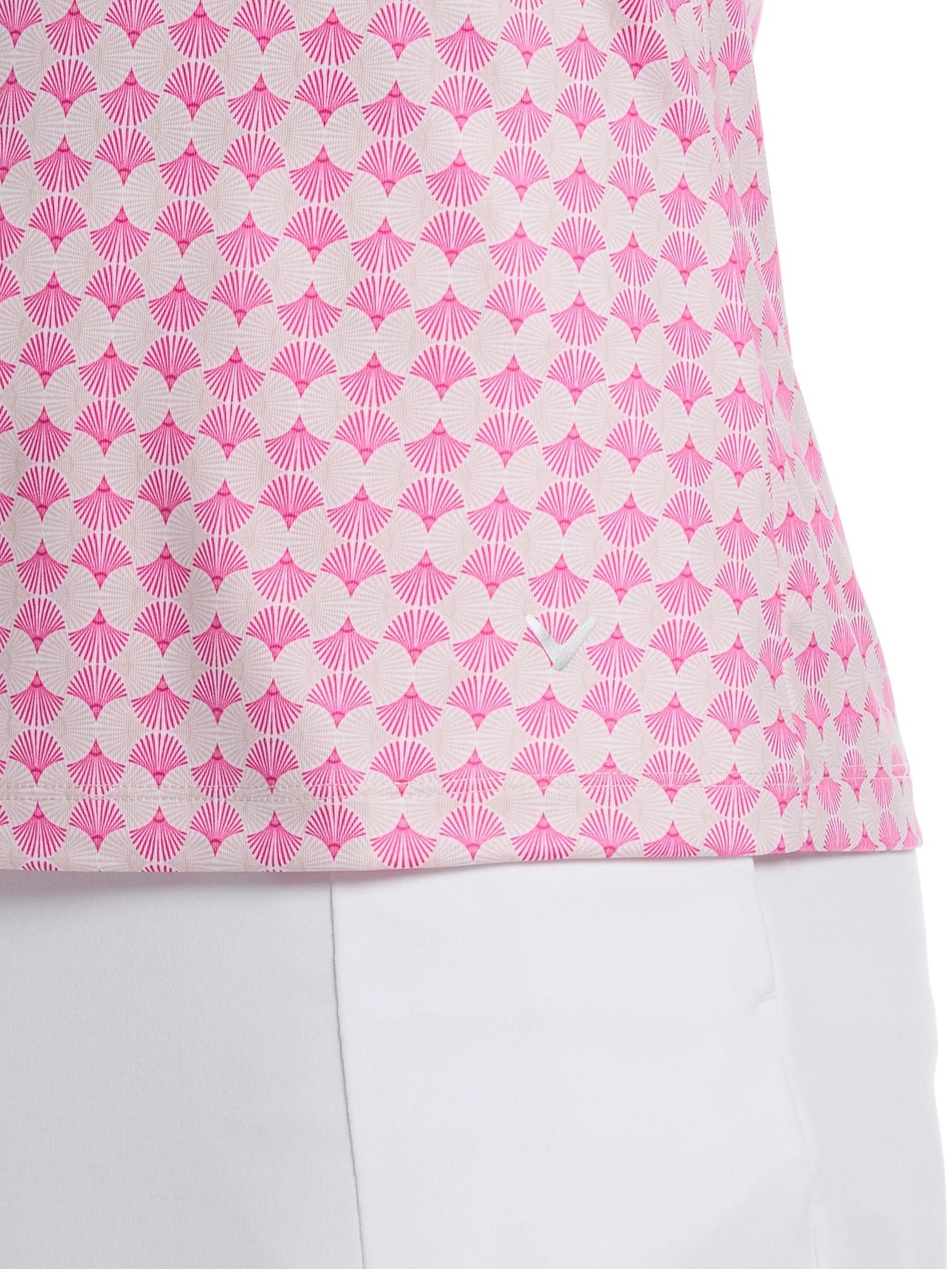 Callaway Deco Geo Print Sleeveless Damen Polo, Fuchsia Purple