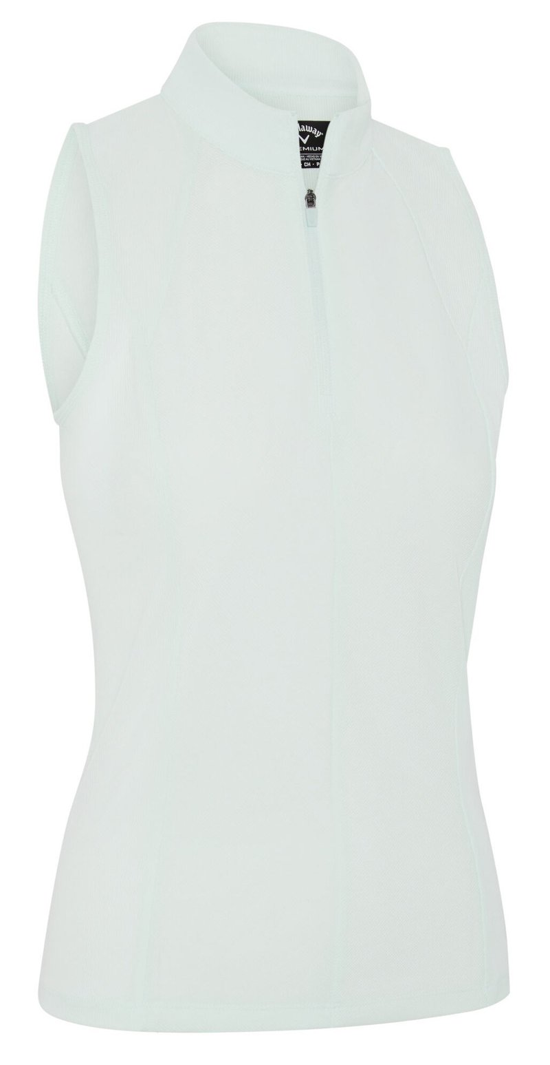 Callaway Rib Play Sleeveless Damen Poloshirt, salt air