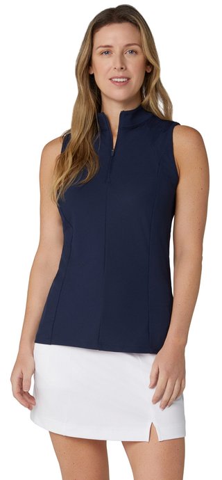 Callaway Rib Play Sleeveless Damen Poloshirt, peacoat