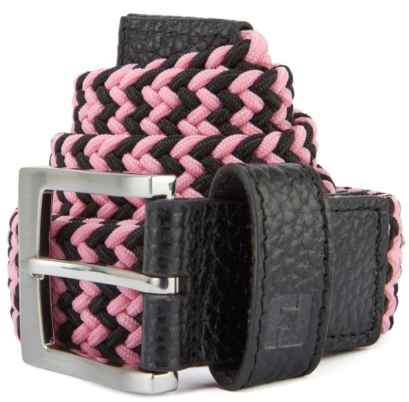FootJoy Braided Unisex Gürtel, schwarz/rosa