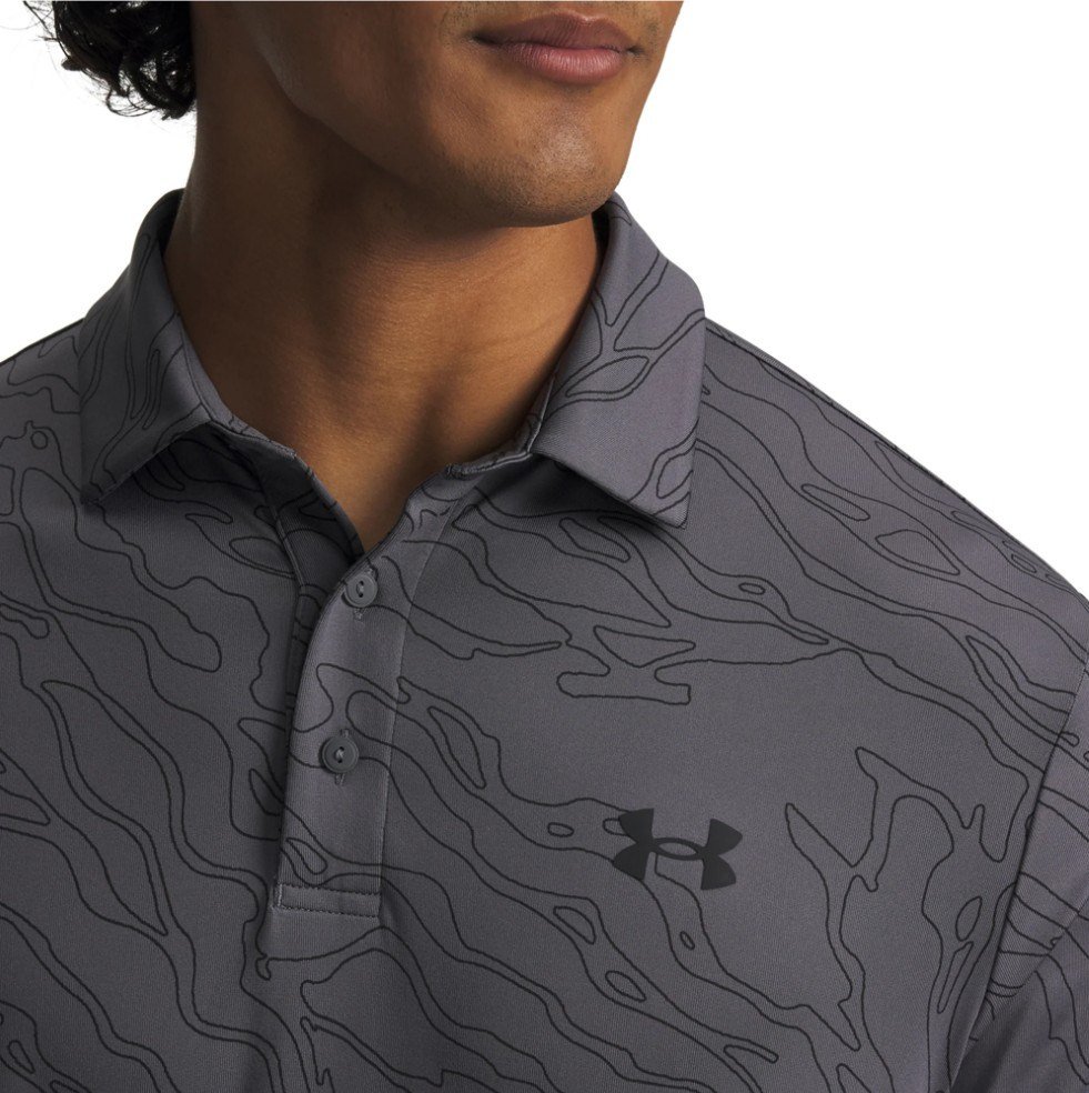 Under Armour Playoff 3.0 Printed Herren Poloshirt, castlerock/black