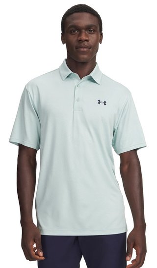 Under Armour Playoff Jacquard Herren Poloshirt, enamel blue/illusion green