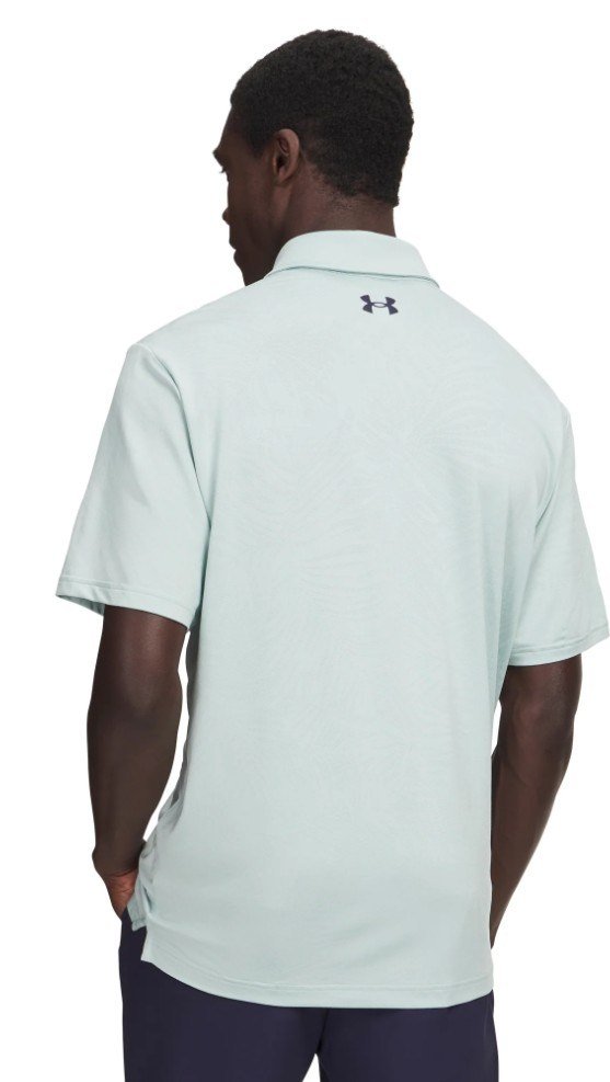 Under Armour Playoff Jacquard Herren Poloshirt, enamel blue/illusion green