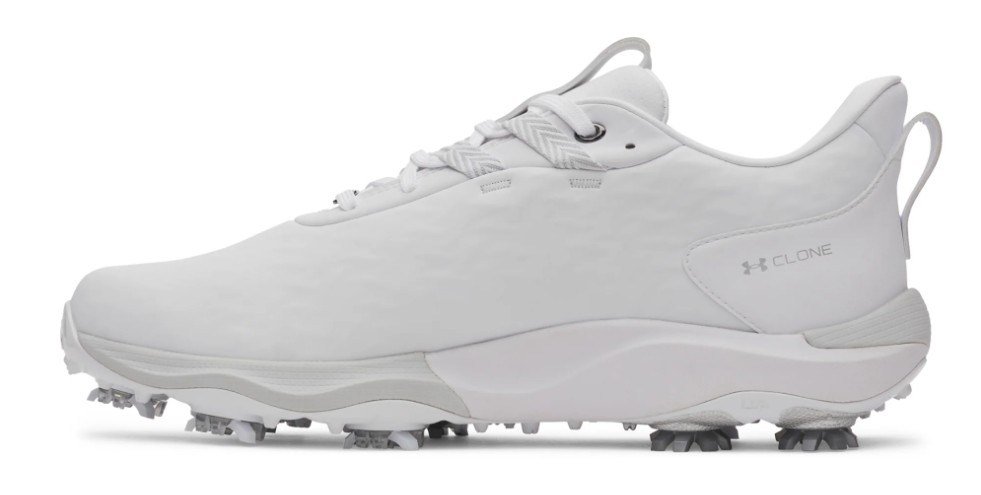 Under Armour Drive Pro Clone Herren Golfschuhe, white/metallic gunmetal