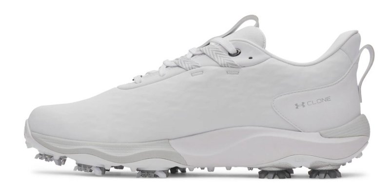 Under Armour Drive Pro Clone Herren Golfschuhe, white/metallic gunmetal