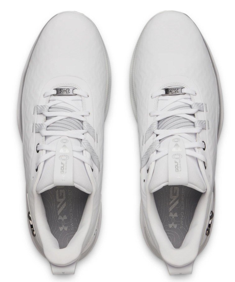 Under Armour Drive Pro Clone Herren Golfschuhe, white/metallic gunmetal