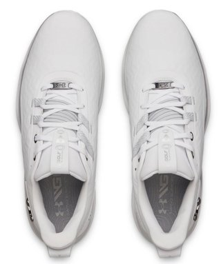 Under Armour Drive Pro Clone Herren Golfschuhe, white/metallic gunmetal