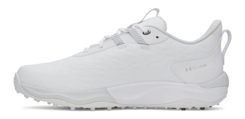 Under Armour Drive Pro Clone Spikeless Herren Golfschuhe, white/mettalic gunmetal