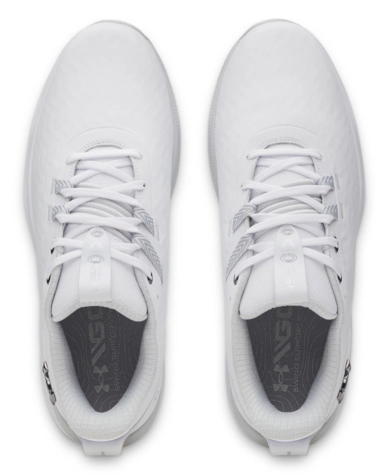 Under Armour Drive Pro Clone Spikeless Herren Golfschuhe, white/mettalic gunmetal