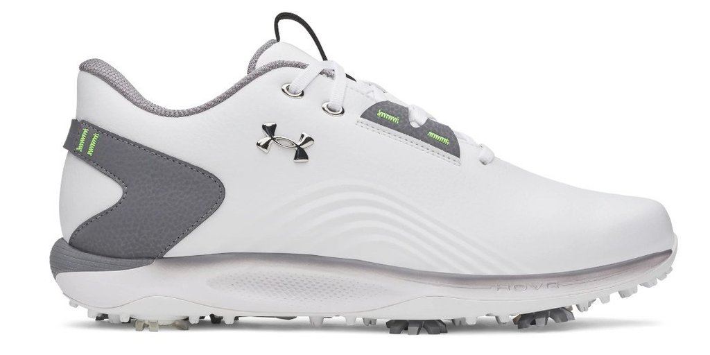 Under Armour Drive Fade 2 Herren Golfschuhe, white/titan gray/metallic silver