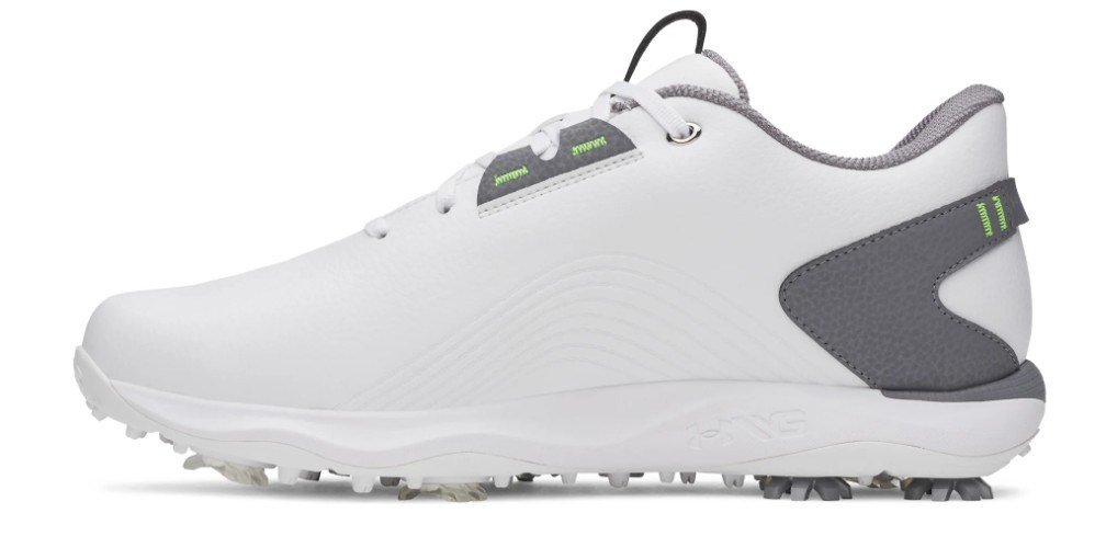 Under Armour Drive Fade 2 Herren Golfschuhe, white/titan gray/metallic silver