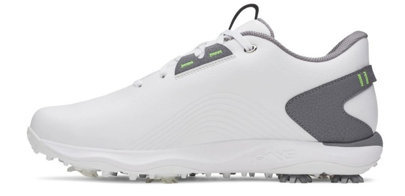 Under Armour Drive Fade 2 Herren Golfschuhe, white/titan gray/metallic silver