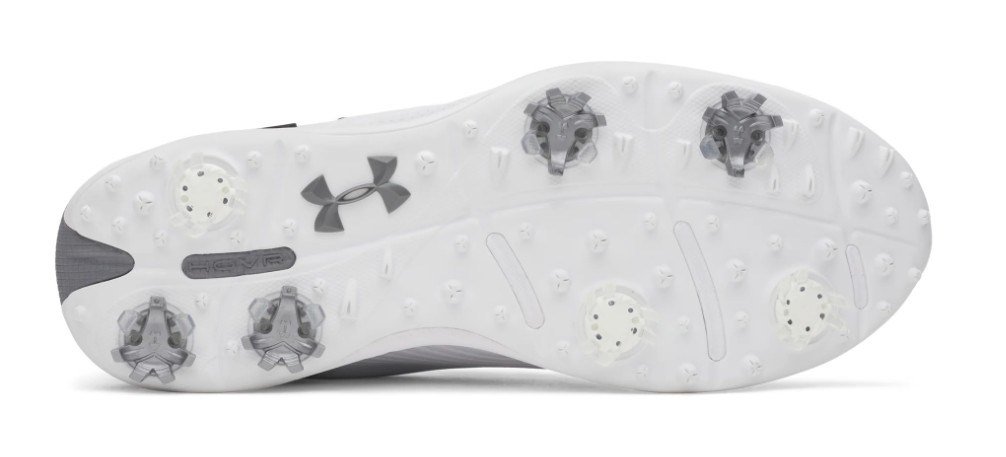 Under Armour Drive Fade 2 Herren Golfschuhe, white/titan gray/metallic silver