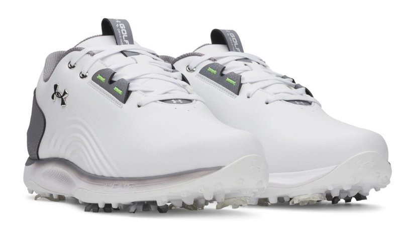 Under Armour Drive Fade 2 Herren Golfschuhe, white/titan gray/metallic silver