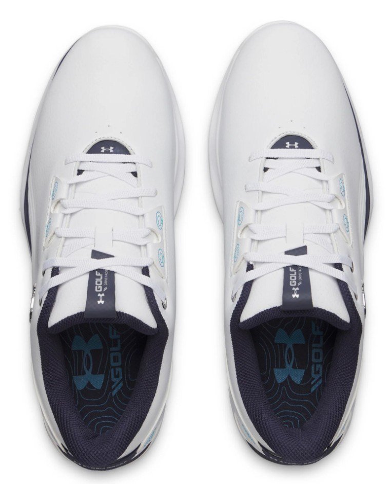 Under Armour Drive Fade 2 Spikeless Herren Golfschuhe, white/metallic silver