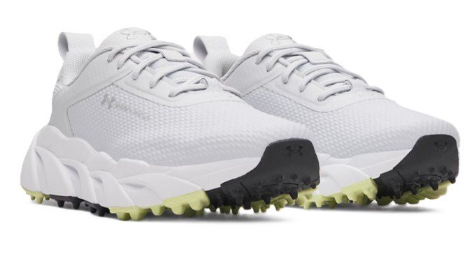Under Armour Halo Tour Hybrid Spikeless Damen Golfschuhe, halo gray/white/metallic silver