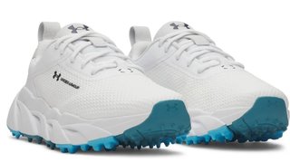Under Armour Halo Tour Hybrid Spikeless Damen Golfschuhe, white/midnight navy