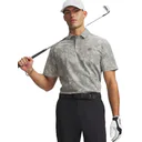 Under Armour Drive Chill Printed Herren Poloshirt, titanium/clay grün/schwarz